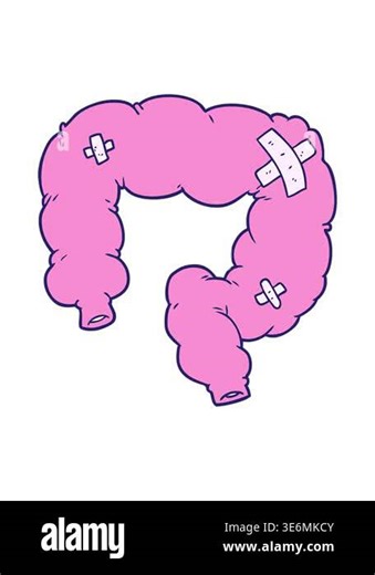 bob and pause animation of colon cartoon Stock Video Footage - Alamy