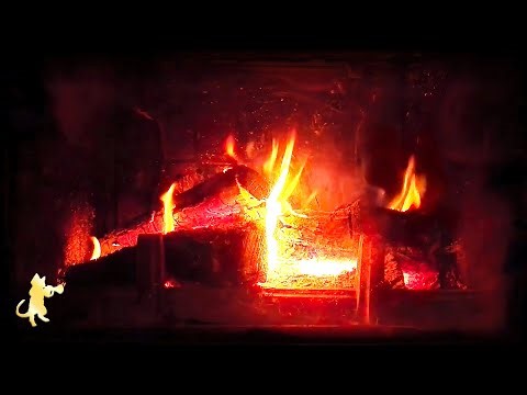10 HOURS of Warm Relaxing Fireplace ~ Burning Fireplace with Crackling Fire Sounds (NO MUSIC)