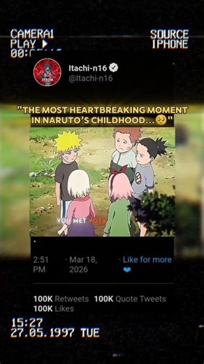 Naruto's Heartbreaking Childhood...💔🥺#naruto #anime#shorts#shikamaru