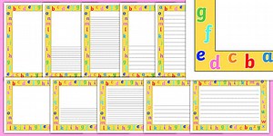 Alphabet Themed Page Borders