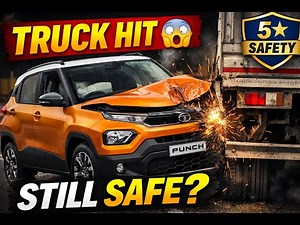 Tata Punch 2026 Facelift Accident Test | Tata Motors Proves 5-Star Safety Against Truck | Real Crash