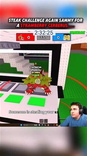 Steak wines against Sammy for Cerberus😱!!#stealabrainrot #roblox #shortsfeed #viralshort