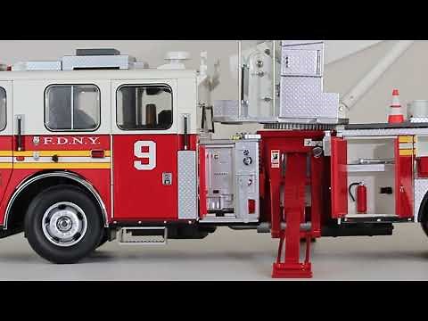 1:24 Scale FDNY Fire Truck Model - Detailed Views