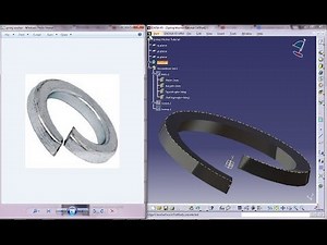 Catia V5 Powerful Tricks Collection #118|How to Create Spring Washer for Beginners