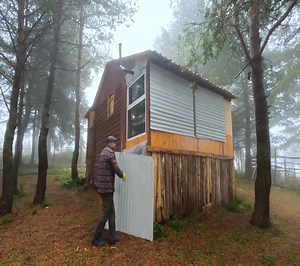 173K views · 2.6K reactions | Hiding Alone in the Forest, Building a Woodshed, Making Delicious Food, Preparing for Winter.25 | Jungle Survival Camping | Facebook