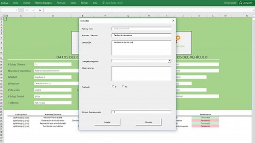 Plantilla para el mantenimiento de vehículos en Excel [GRATIS]