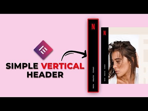 Vertical Menu/Header in Elementor | Elementor Pro tutorial