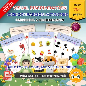 Kindergarten and Preschool Size Comparison Activities Thinking Skills Bundle