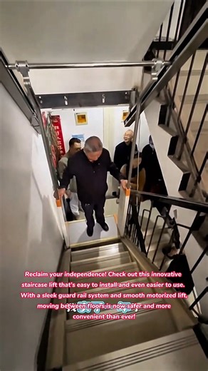 Effortless Mobility! 🪜🏘️ Modern Staircase Lift System #tools #technology #innovation #home #how #diy