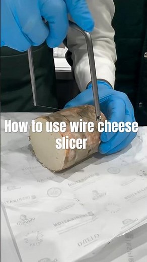How to use wire cheese slicer #culinary #food #newchef #cooking #cheese #cooking #mentor