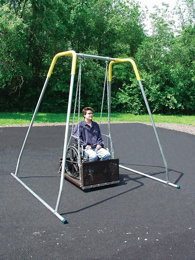 Wheelchair Swing Platform and Frame by SportsPlay