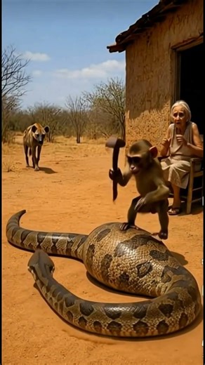 snake and Monkey fight #snake #monkey #viral #shortvideo #youtubeshorts #AnimalShorts