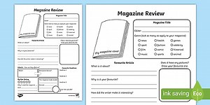 In Depth Magazine Review Writing Template