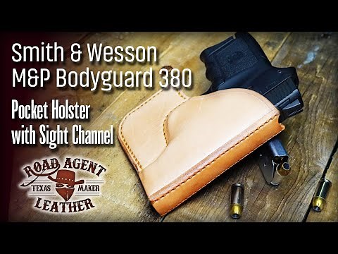 Making a Smith & Wesson Bodyguard 380 Pocket Holster Leathercraft ASMR