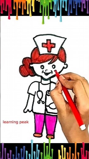 How to draw cute cartoon Doctor drawing for kids #doctor #howtodraw #youtubeshorts #shortvideo