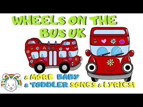 Wheels on the bus UK Version - Red Bus Song Nursery Rhymes for Baby & Toddler