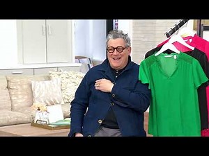 Isaac Mizrahi Live! Crinkle Satin Blouse with Smocking Detail on QVC