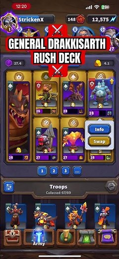 Warcraft Rumble | General Drakkisarth Rush Deck | PVP PVE DUNGEONS