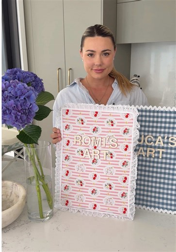 Created some special art memory books for the kids to look back on 🥹🩷🩵 Crafty, craft, diy, kids art, motherhood