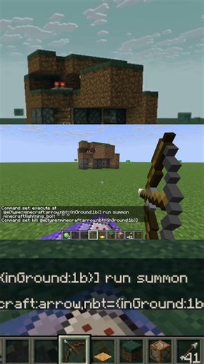 أسرع طريقة لصنع سهم البرق الأسطوري في ماين كرافت! ⚡🏹 #minecraft #العلم #ماينكرافت #shorts