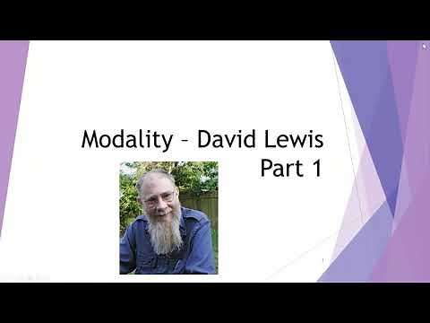 Modality David Lewis Part 1: Possible Worlds Nominalism