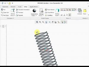 How to create helical Spring in Creo parametric