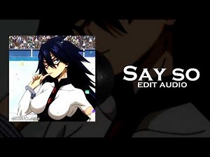 say so
