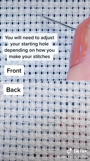 How to Cross Stitch with Three Strand Loop Start