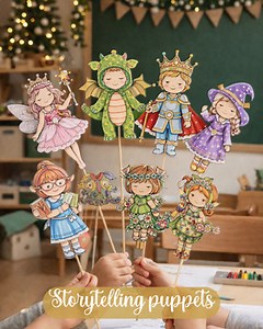 Storytelling puppets | First puppet series | Waldorf approach.