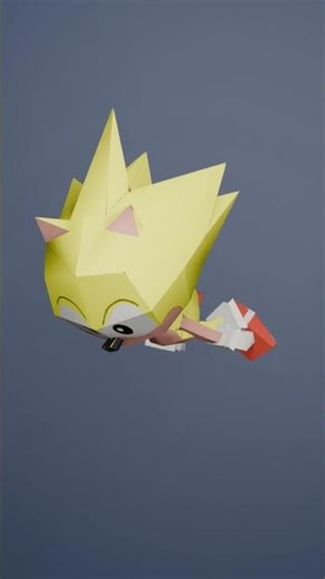 Low poly Super Sonic animation #sonicthehedgehog #supersonic #youtubeshorts #lowpoly #animatedshort