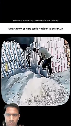 Smart work or hard work - which is better ? 🥶. #mindsetmatters#motivation#selfimprovement#discipline