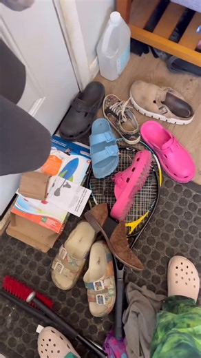 Entry way tidy up 🤗✨ to add* “diagnosed ABCD family” is not meant to make fun of neurodivergence’s but rather my way of summarizing the many unique neurospicy minds that live here together❤️🧡💛💚🙇🏻‍♀️ #cleaning #housecleaner #satisfying #adhd #cleanwithme #deepclean #cleaningmotivation #neurospicy #autism | Takes a Village Cleaning