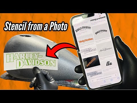 How to make a Harley Davidson Logo Stencil from a Image