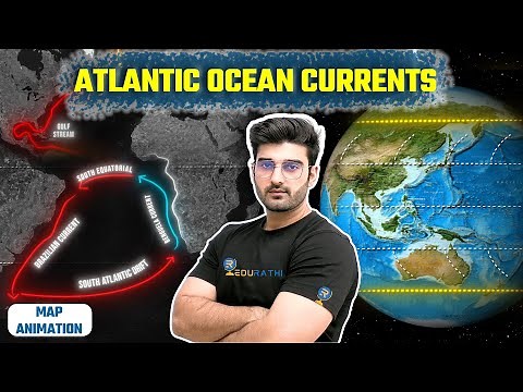 Atlantic Ocean Currents #gulfstream #geogrphy #upsc #sargassum
