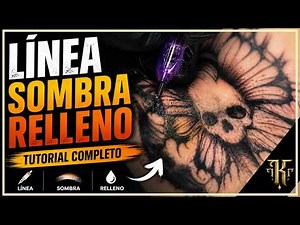 Tatuaje Gótico Completo PASO A PASO — Calavera, Alas y Daga en Piel Real