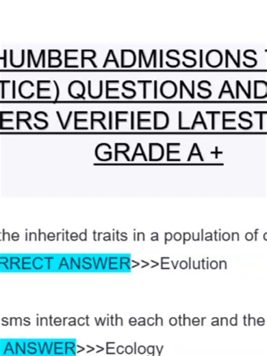 HUMBER ADMISSIONS TEST – PRACTICE GRADE A–LEVEL PREP (Latest Format) Sections covered: ✅ English / Reading Comprehension ✅ Grammar & Vocabulary ✅ Math / Numeracy ✅ Critical Thinking 🔹 SECTION 1: ENGLISH & READING Question 1 Choose the sentence with correct grammar. A. She don’t like coffee. B. She doesn’t likes coffee. C. She doesn’t like coffee. D. She don’t likes coffee. ✅ Answer: C Explanation: “Doesn’t” is followed by the base verb (like). Question 2 Choose the word that best completes the 