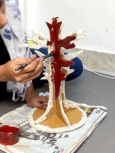 Cardboard Banyan tree making craft 😱 #tree #cardboard #diy | Click For Craft