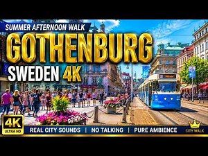 Peaceful yet Vibrant Gothenburg Sweden 4K Summer Afternoon Walk