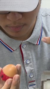 14K views · 181 reactions | Impressive skill: A 21-year-old university student in China's Suzhou can peel raw eggs with a lathe, without breaking them. | China Xinhua News | Facebook