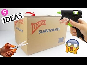5 Manualidades Fáciles y Rápidas con CAJAS DE CARTÓN (Ideas con reciclaje)