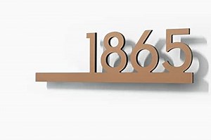 Modern House Numbers - Bronze Aluminum with Black Acrylic - Contemporary Home Address - Underline Sign - Apartment Door Number - Hotel Room