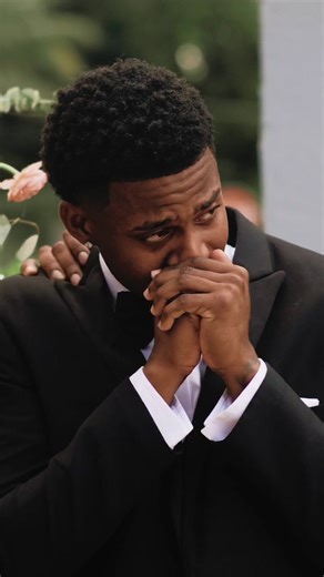 Emotional Groom Reaction to Bride Walking Down the Aisle