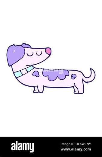 shivering motion animation of dog cartoon Stock Video Footage - Alamy