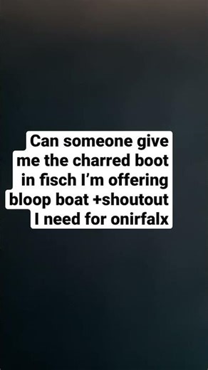 Charred boot #fisch #roblox #trading #onirifalx