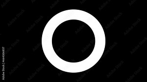 splash screen with white circle and place for text. animation