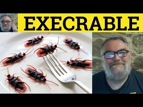 🔵 Execrable Meaning - Execrable Definition - Execrable Examples Execrate Execration Execrable Formal