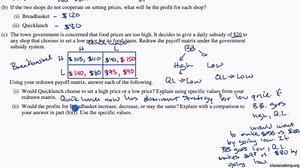 Game theory worked example from AP Microeconomics