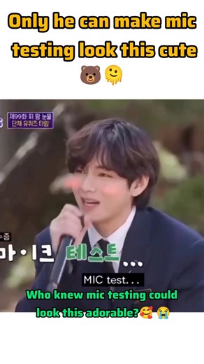 Even his mic testing is adorable😭🎤#taehyung #jungkook #taekook #bts#love