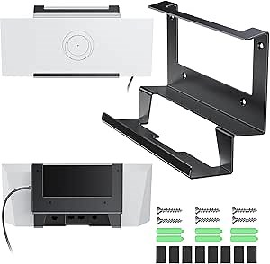 Starlink Gen 3 Router Mount, Starlink Standard V3 Mesh Router Gen3 & Power Supply 2-in-1 Metal Wall Mount kit，Starlink Mounting Kit Accessories for Starlink V3 & Gen 3 Mesh Router Node
