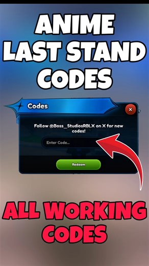 Anime Last Stand Codes | Roblox